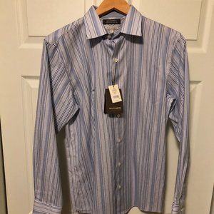 Denver Hayes Mens Small Slim Fit Button Down Shirt - New with Tags